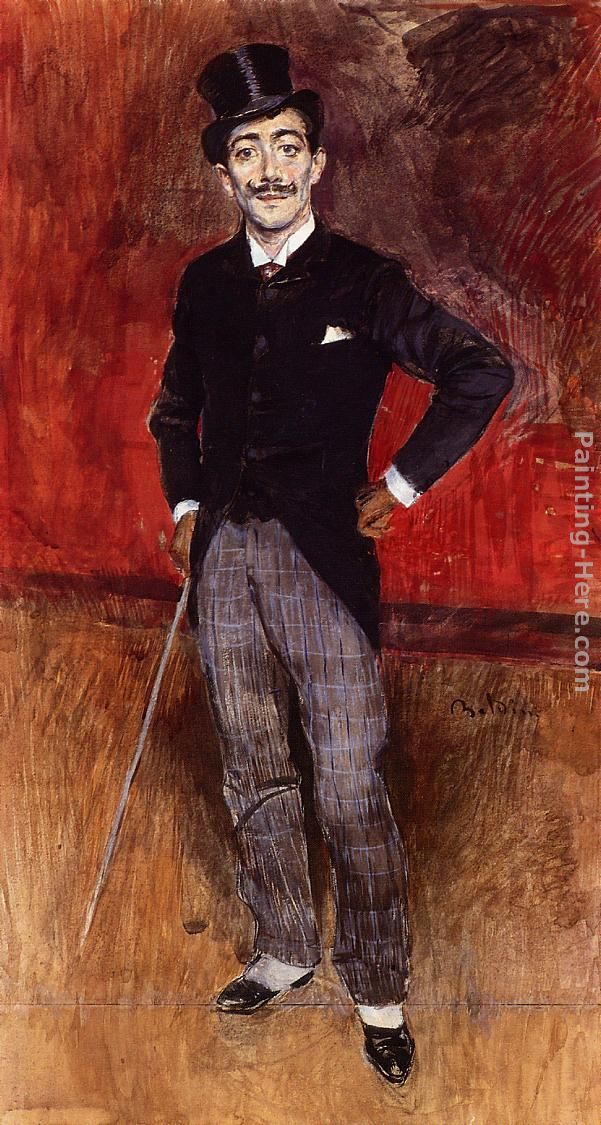 Portrait of the Comte de Rasty painting - Giovanni Boldini Portrait of the Comte de Rasty art painting